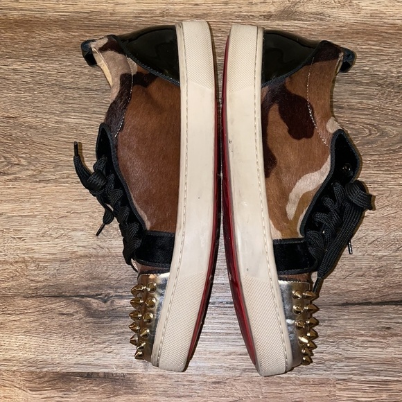 Christian Louboutin studded camouflage sneakers size - 39.5 - Picture 5 of 7
